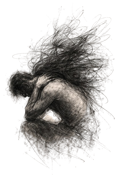 Symbolic representation of mental health struggle and support